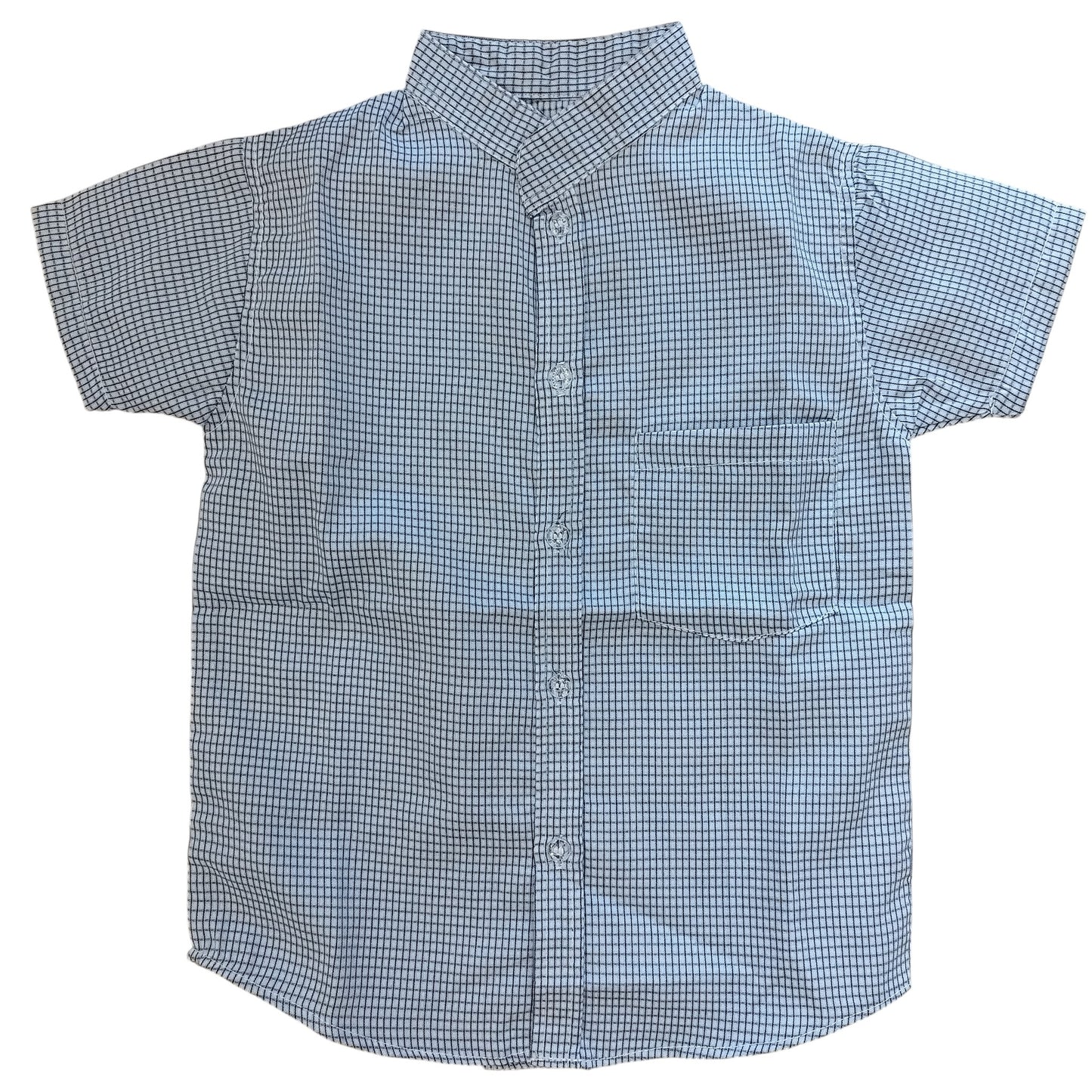 Camicia Bambino Manica Corta Collo alla Coreana - Versatile e Comoda