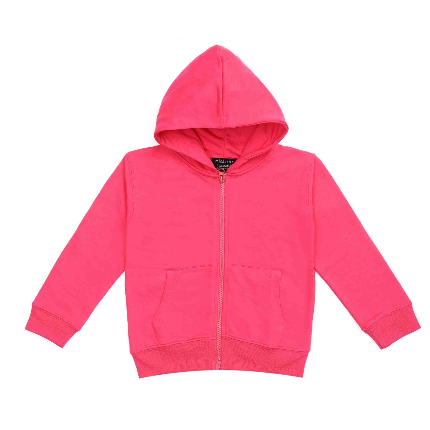 Felpa neonati basic French Terry con cappuccio e zip - Kit Scuola 3-24 mesi