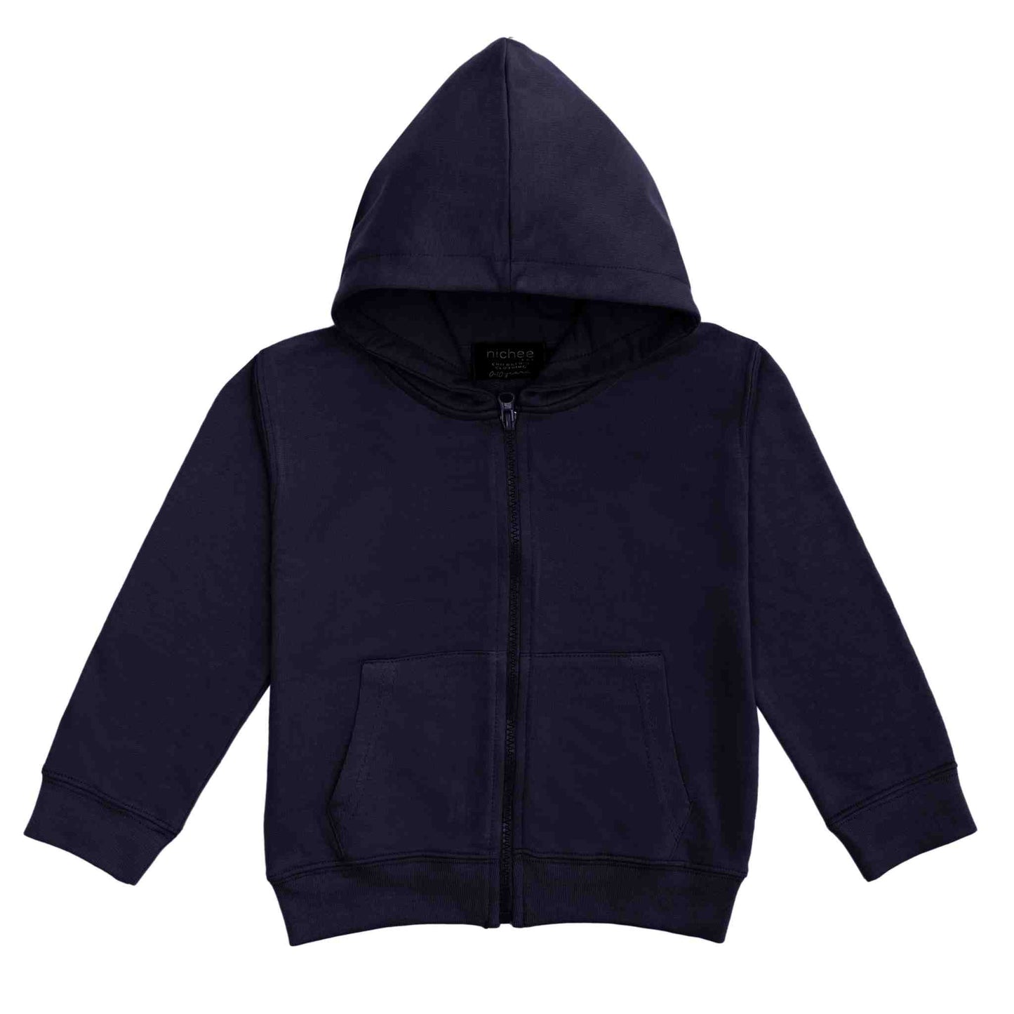 Felpa bambino unisex basic con cappuccio e zip - Kit Scuola 2-10 anni