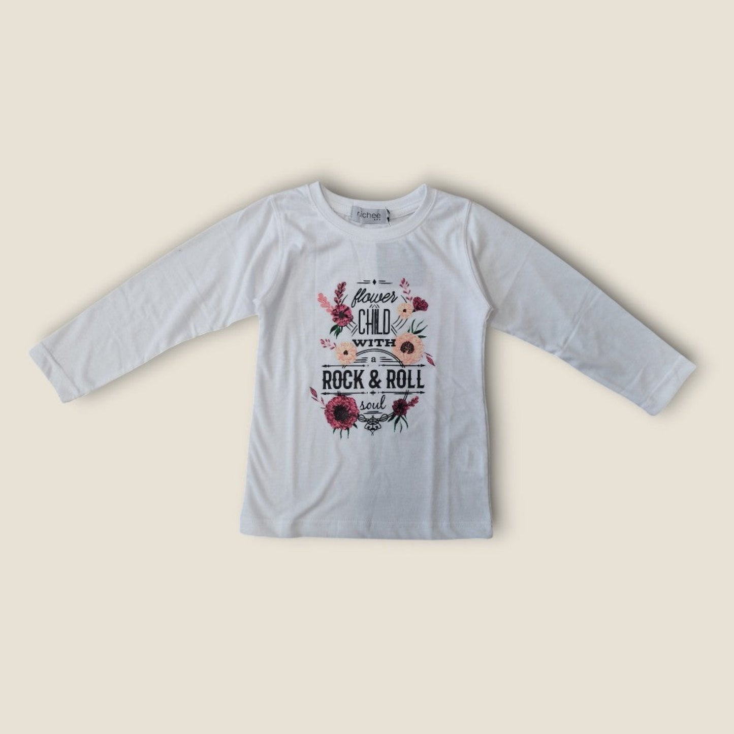 Maglia bambina a manica lunga – stampa “Rock and Roll” - Nichee Children's Clothing 0 - 10 years - Abbigliamento bambini a Rovigo