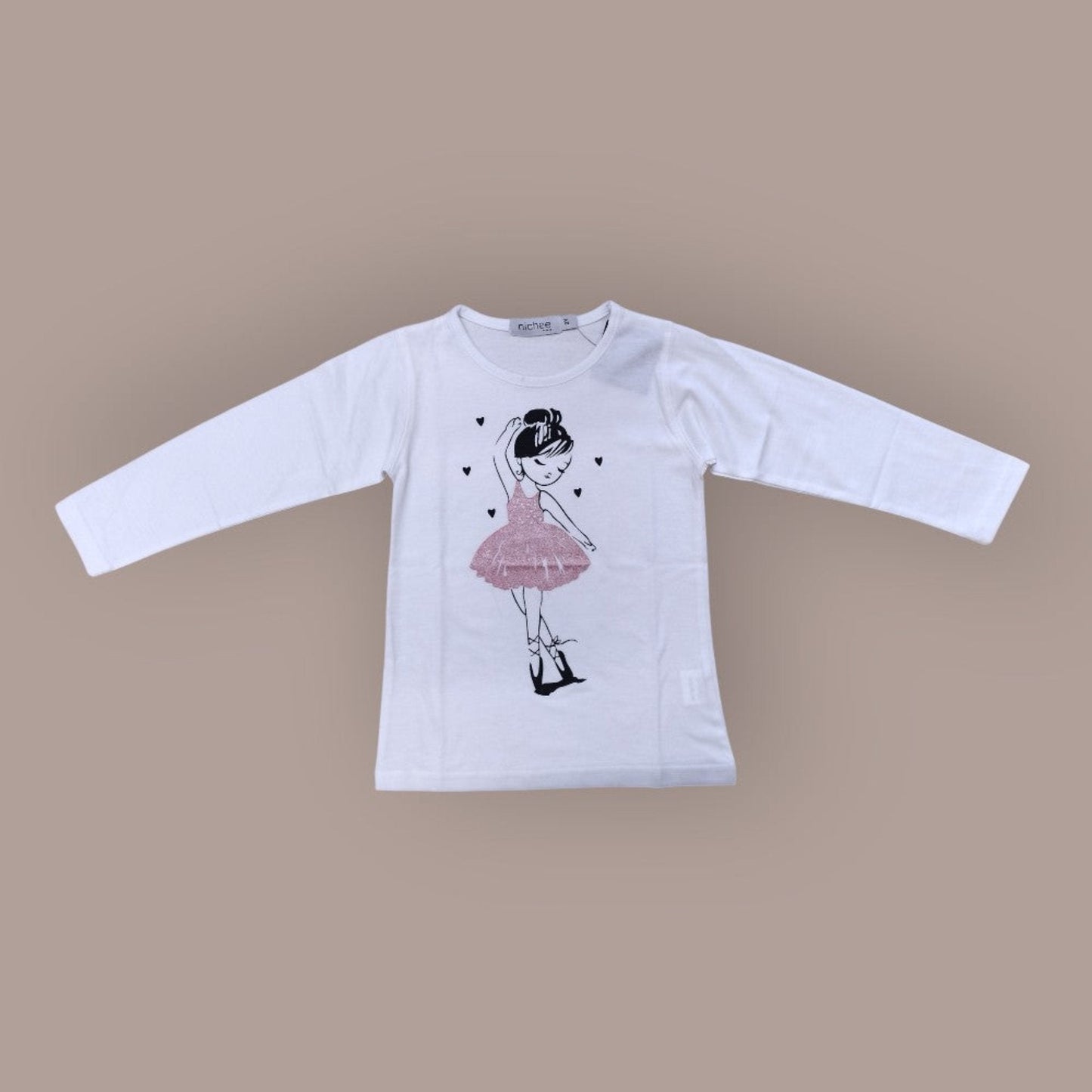 Maglia bambina con stampa ballerina - Nichee Children's Clothing 0 - 10 years - Abbigliamento bambini a Rovigo