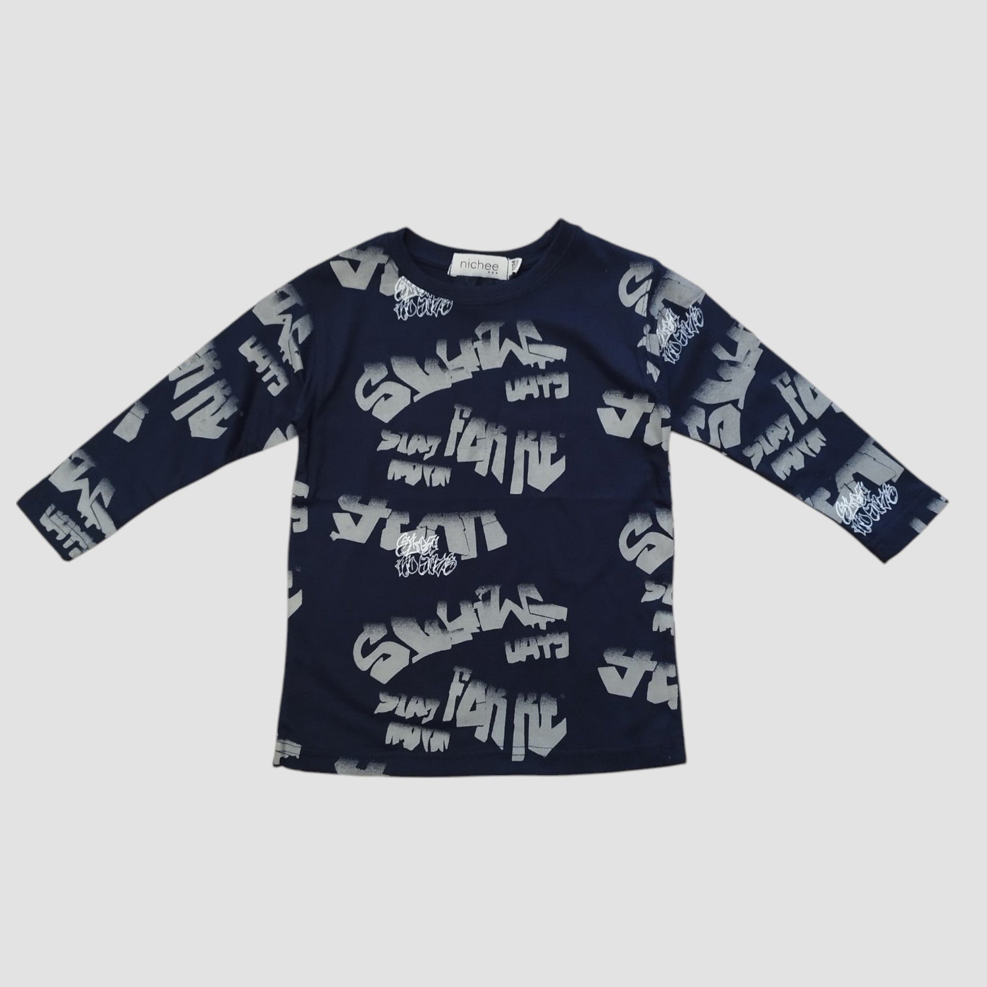 Maglia bambino manica lunga con scritte - Nichee Children's Clothing 0 - 10 years - Abbigliamento bambini a Rovigo