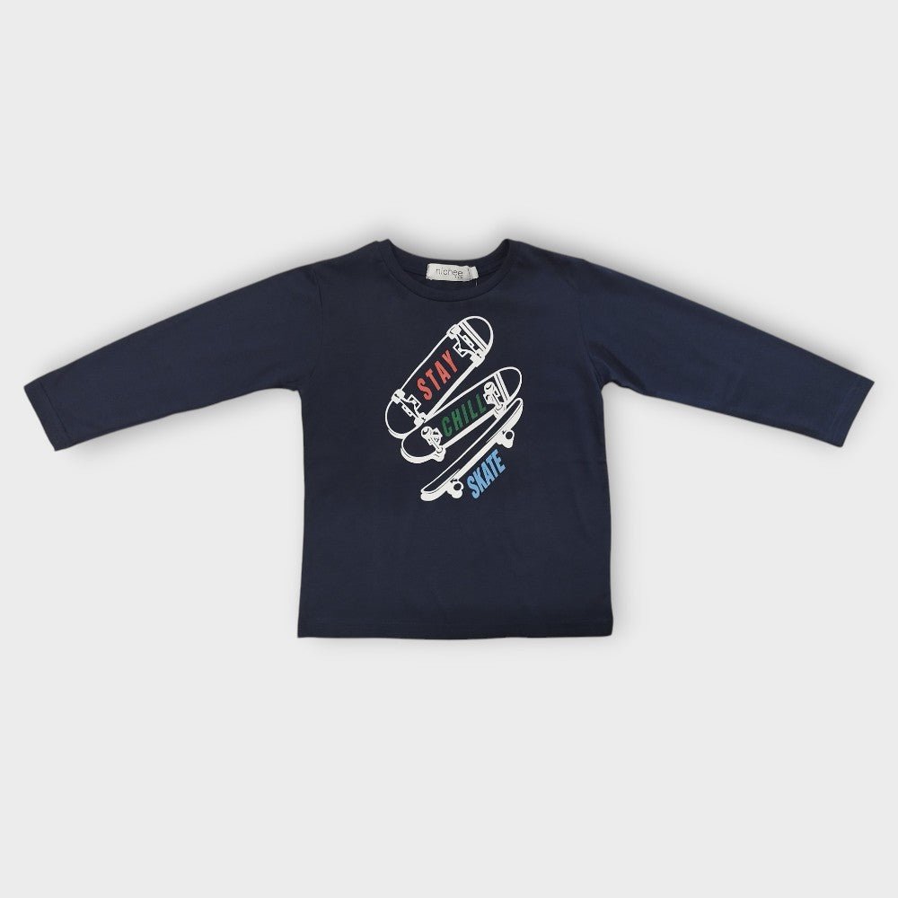 Maglia bambino manica lunga Skateboard - Nichee Children's Clothing 0 - 10 years - Abbigliamento bambini a Rovigo