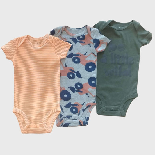 Pack 3 Body Manica Corta Neonato - Cotone 100%