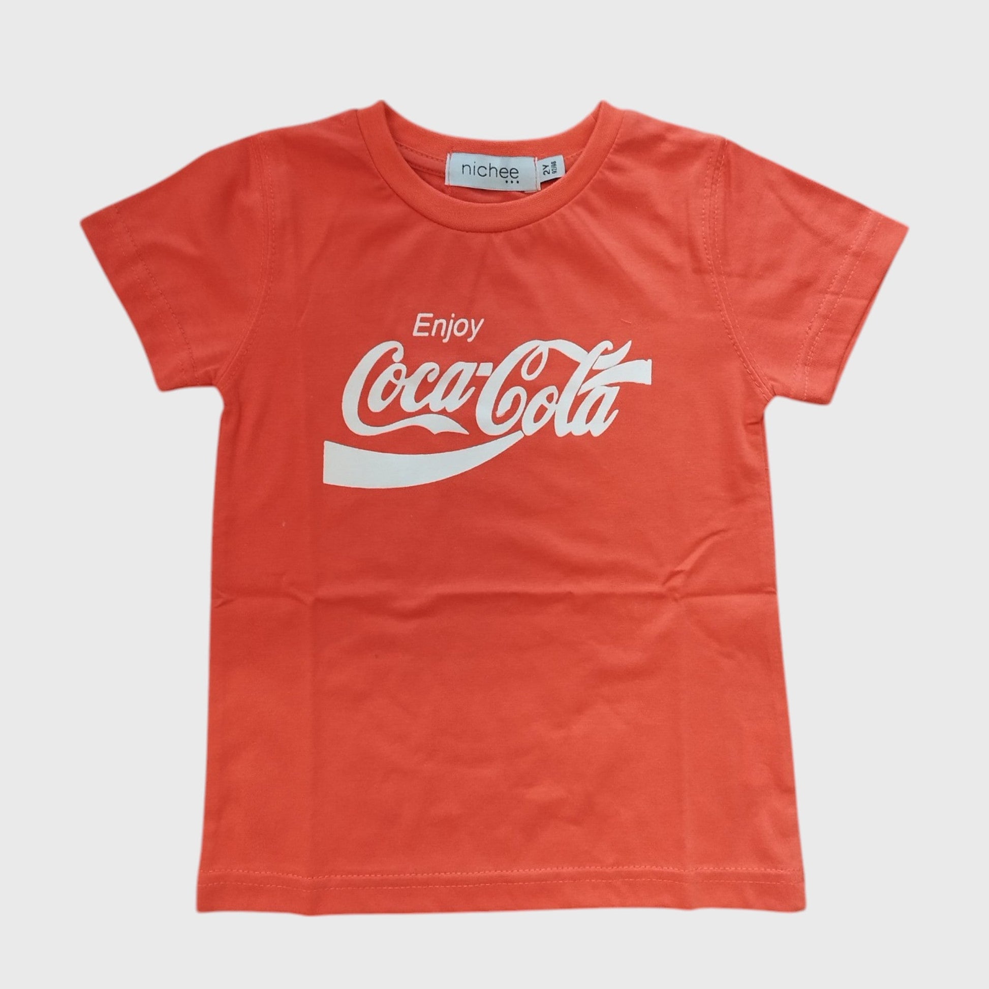 T-shirt bambina con scritta Coca - Cola | Taglie 2 - 10 Anni - Nichee Children's Clothing 0 - 10 years - Abbigliamento bambini a Rovigo