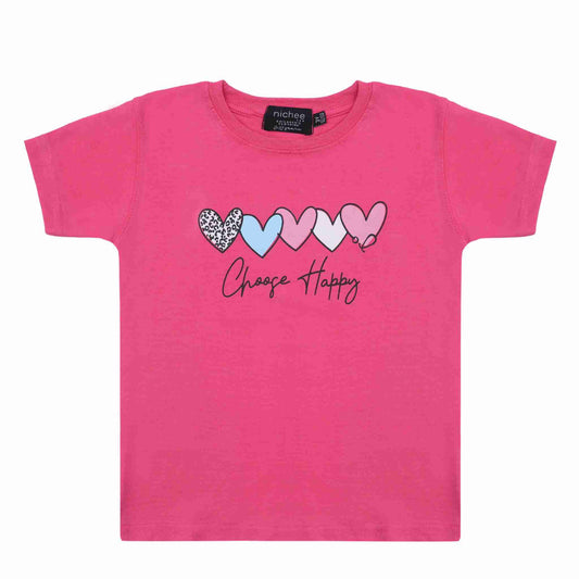 T-shirt girocollo a manica corta
Colore Rosa Shock con stampa
Taglie da 6 mesi a 4 anni
Vestibilità: Regular
Made in Pakistan