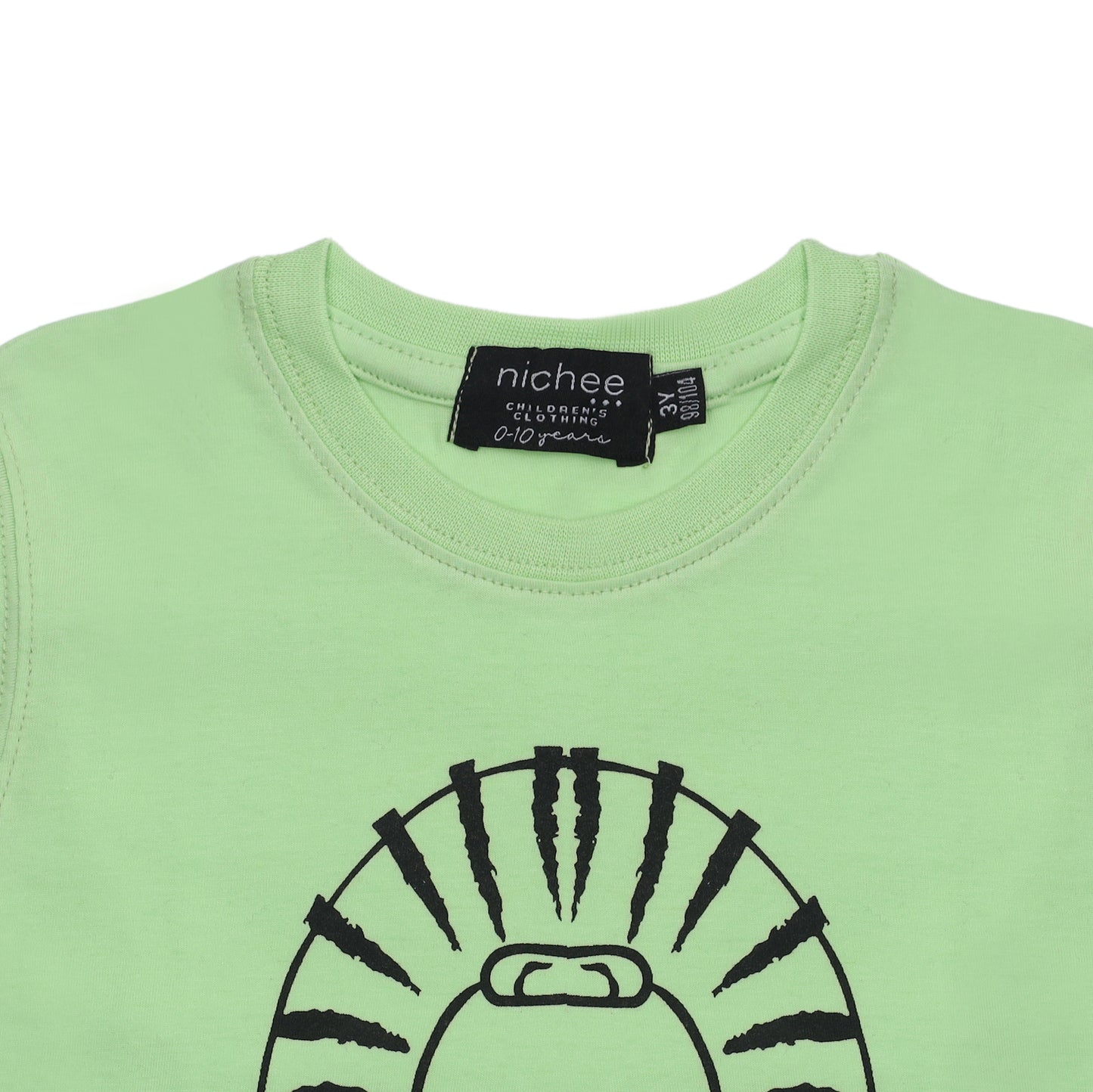 Maglia Manica Lunga Neonato Bambini con Stampa Tigre - Jersey Policotone