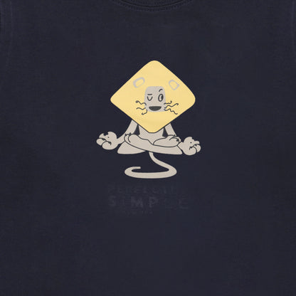 Maglietta Manica Lunga Bambini Blu Navy con Stampa Leone - Jersey Policotone