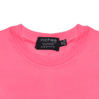 Maglietta Manica Lunga Neonata Bambina Rosa Shock con Stampa Gatto - Jersey Poli