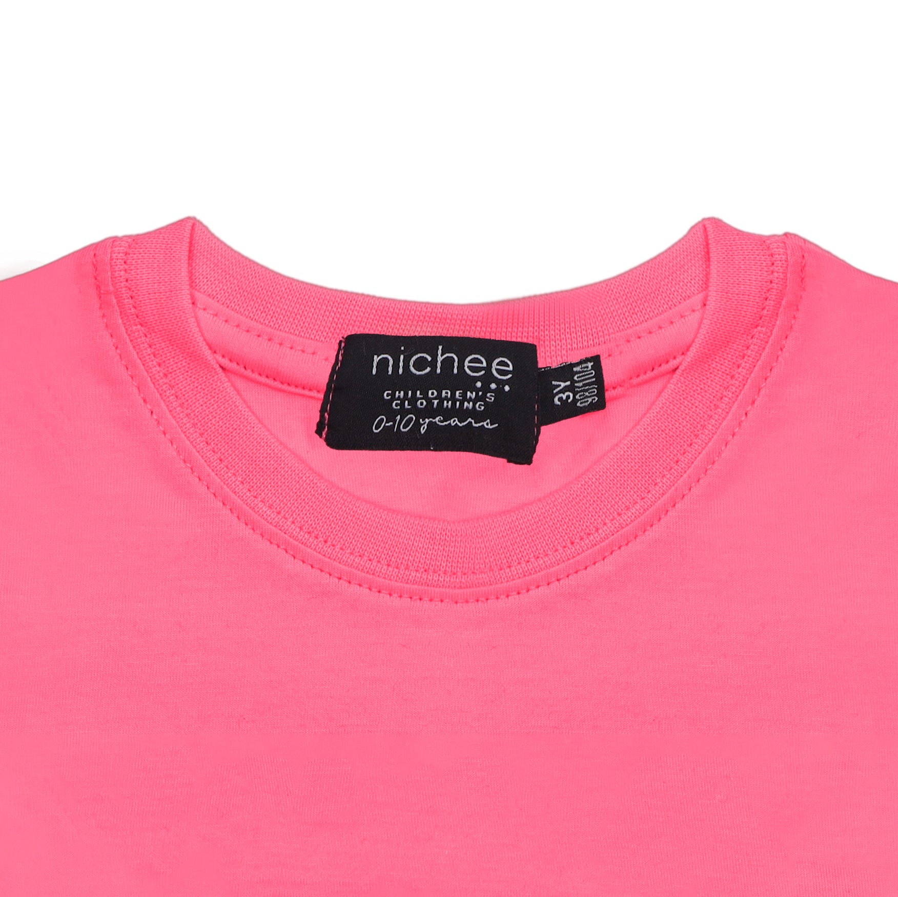 Maglietta Manica Lunga Neonata Bambina Rosa Shock con Stampa Gatto - Jersey Poli