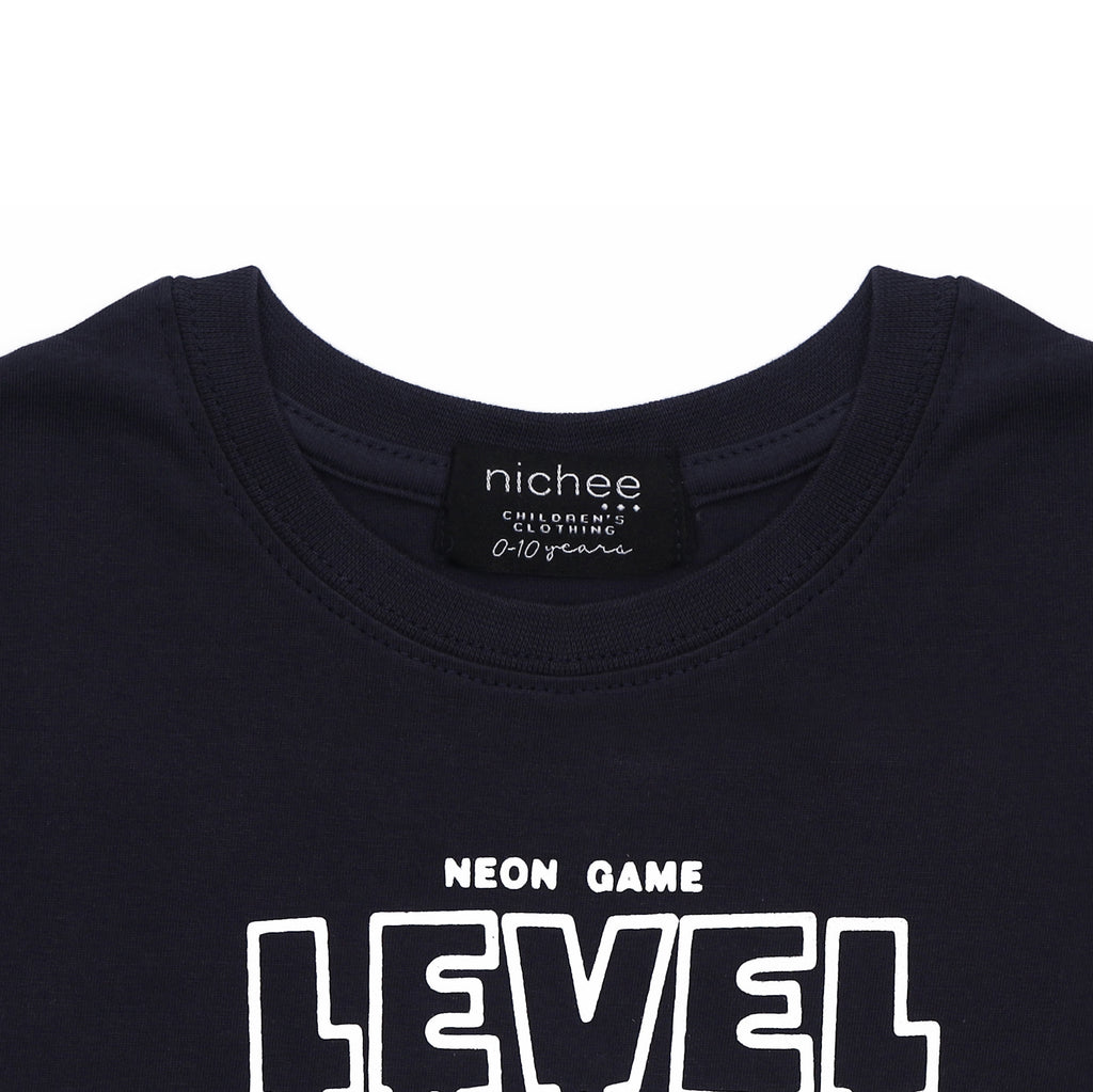 Maglietta Bambino Gaming Controller Blu Navy 2-10 Anni