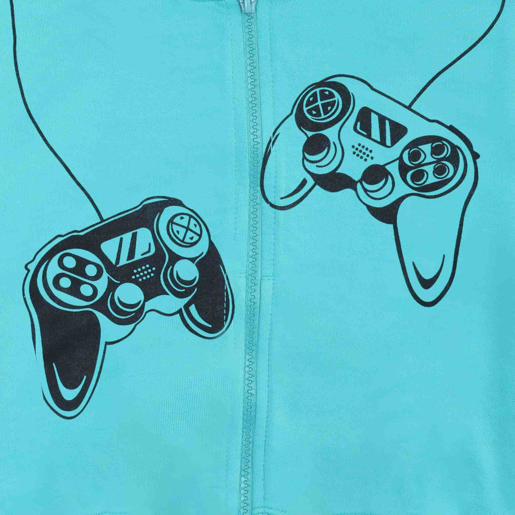 Felpa bambino French Terry con cappuccio e stampa Gaming - Controller 2-10 anni