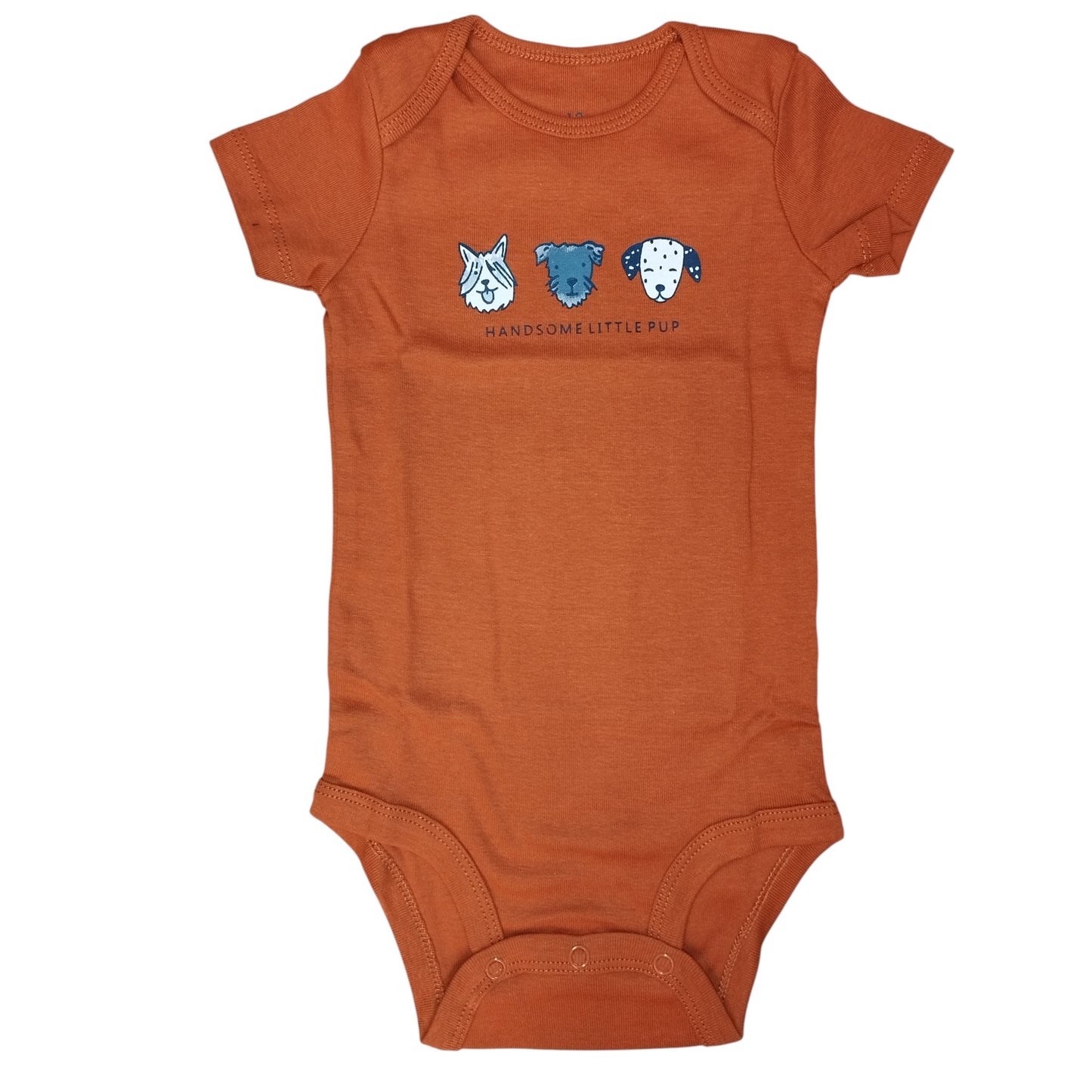 Body Neonato Manica Corta Terra Bruciata con Cani- Ultime Taglie