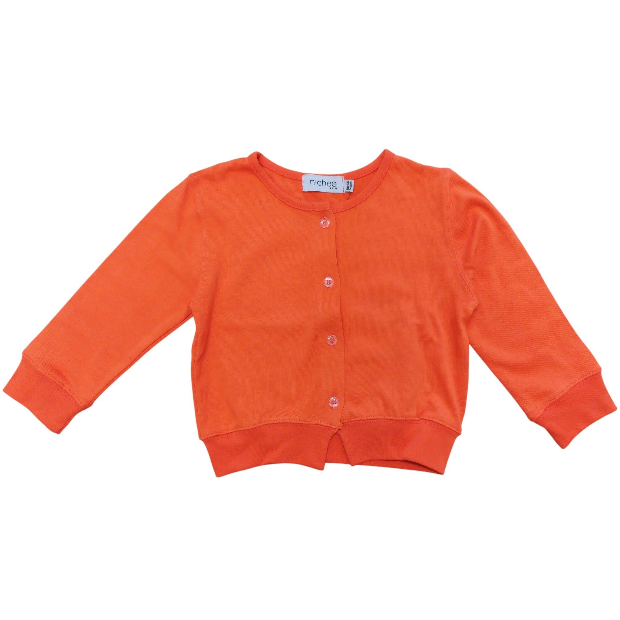 Cardigan unisex French Terry leggero con bottoni - mezza stagione 3 mesi-10 anni