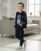 Maglietta Bambino Gaming Controller Blu Navy 2-10 Anni