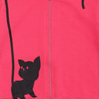 Dettaglio stampa felpa baby con stampa gatto