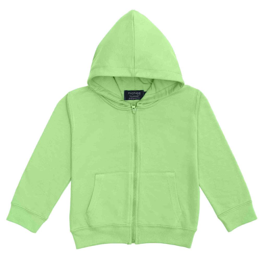 Felpa neonati basic French Terry con cappuccio e zip - 3-24 mesi