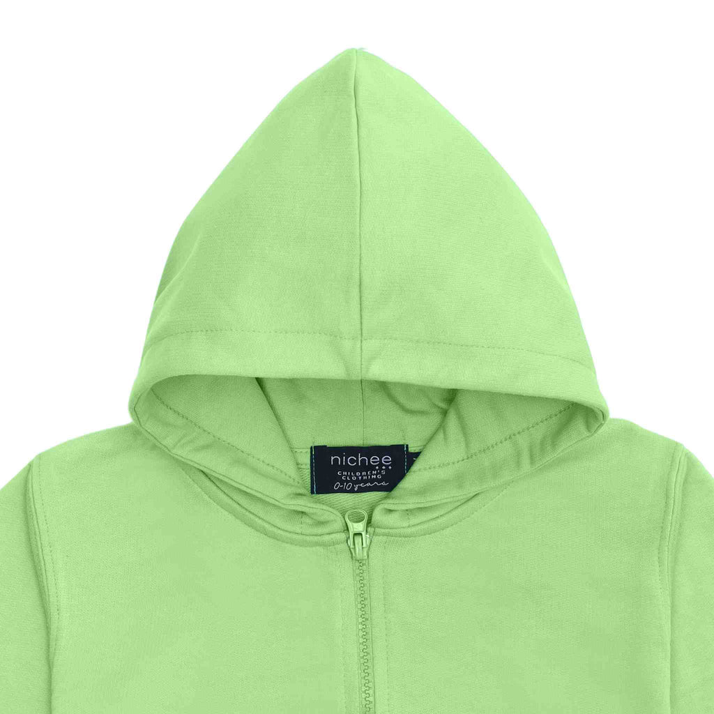 Felpa neonati basic French Terry con cappuccio e zip - 3-24 mesi