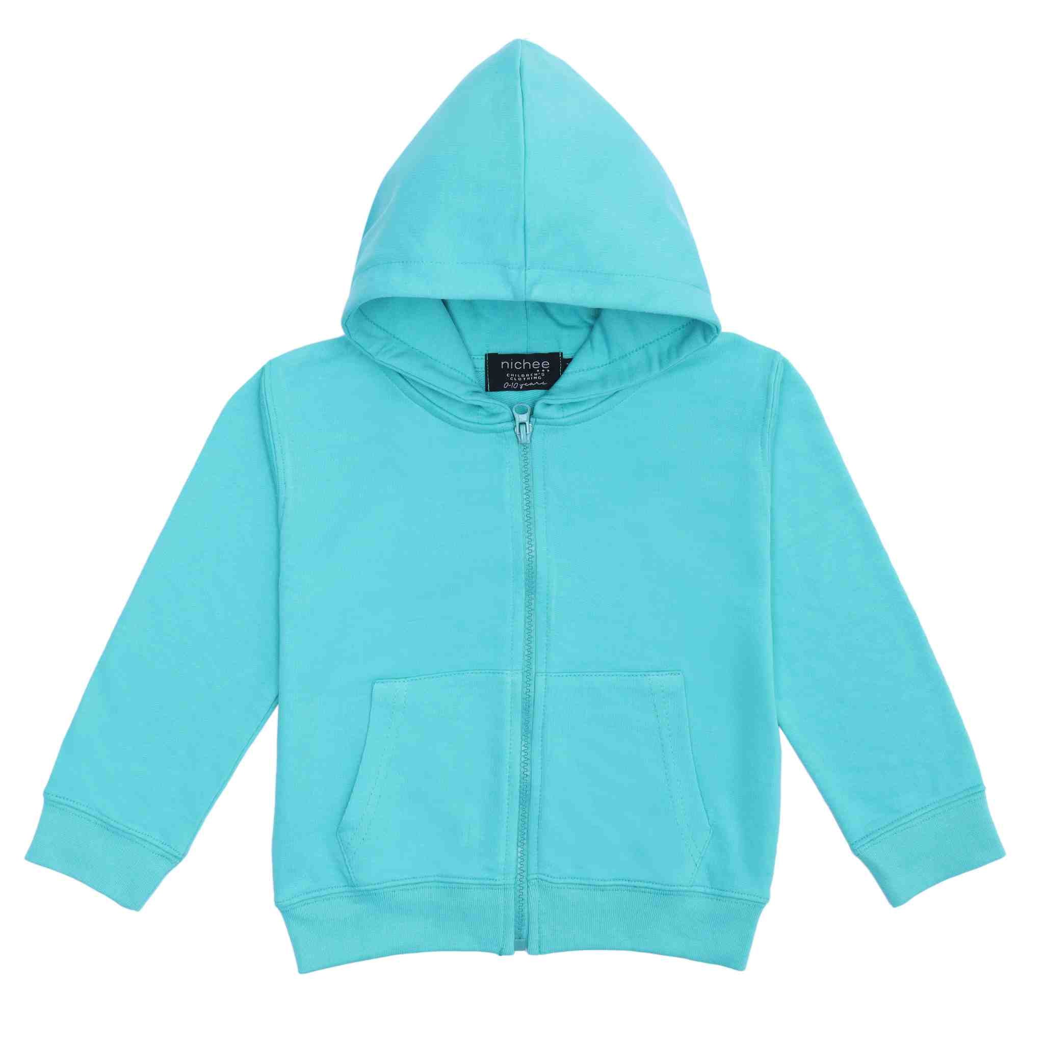 Felpa neonati basic French Terry con cappuccio e zip - 3-24 mesi