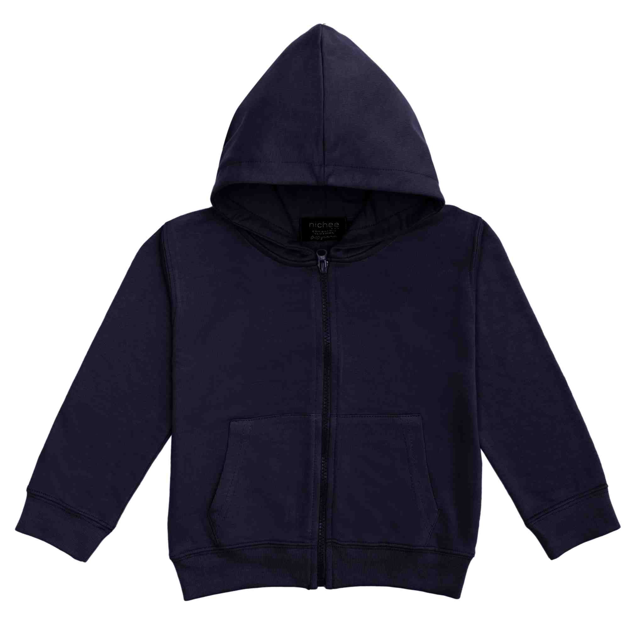 Felpa neonati basic French Terry con cappuccio e zip - 3-24 mesi