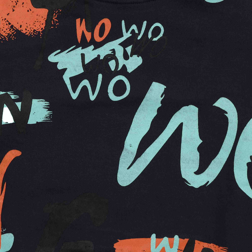 Dettaglio stampa felpa baby stampa astratta