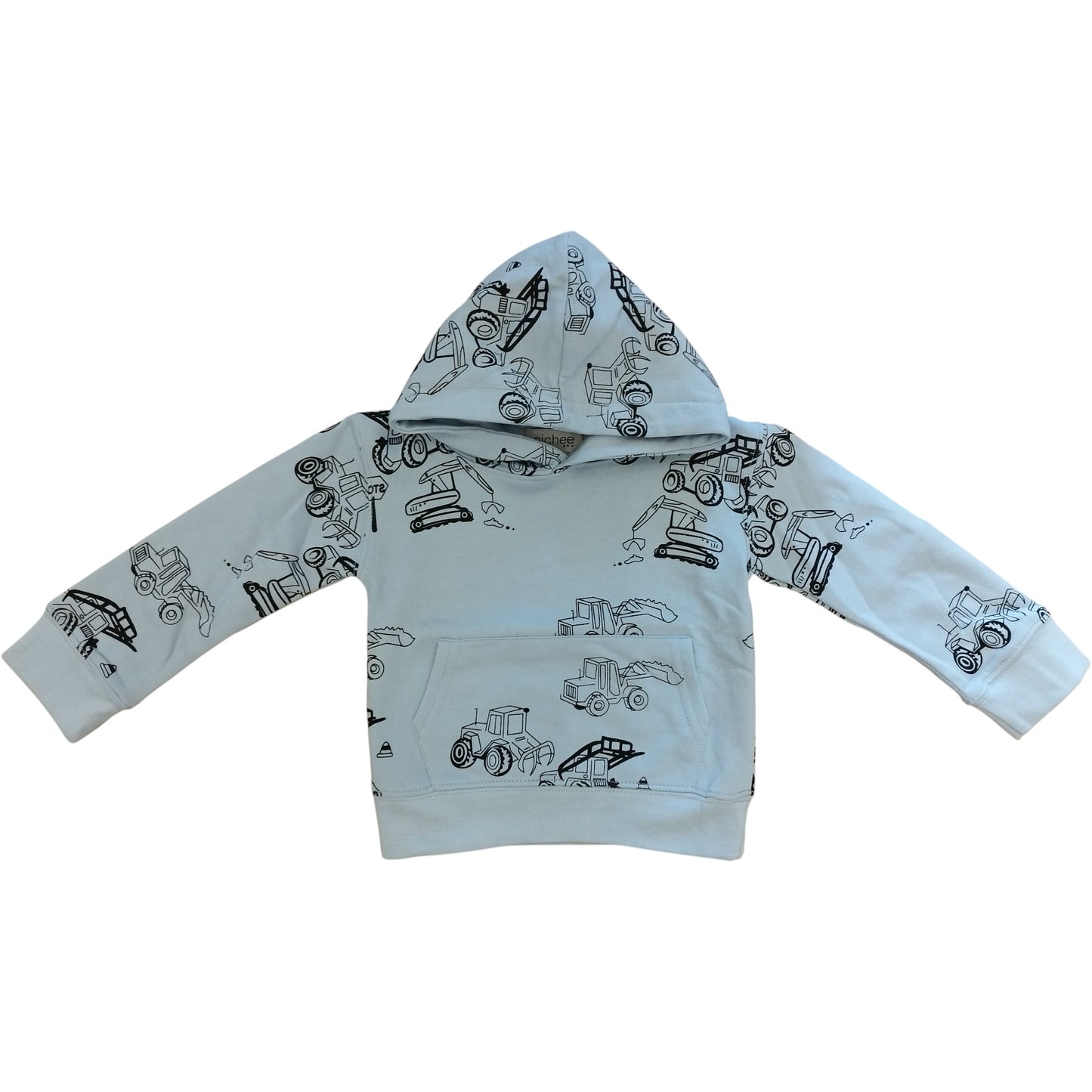 Felpa Neonato Felpata con Cappuccio e Tasche - Stampa Motori