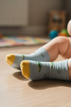 Calzini Azzurri con Dinosauri Bambini - 100% Cotone
