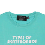Dettaglio stampa t-shirt bambino manica lunga skateboard