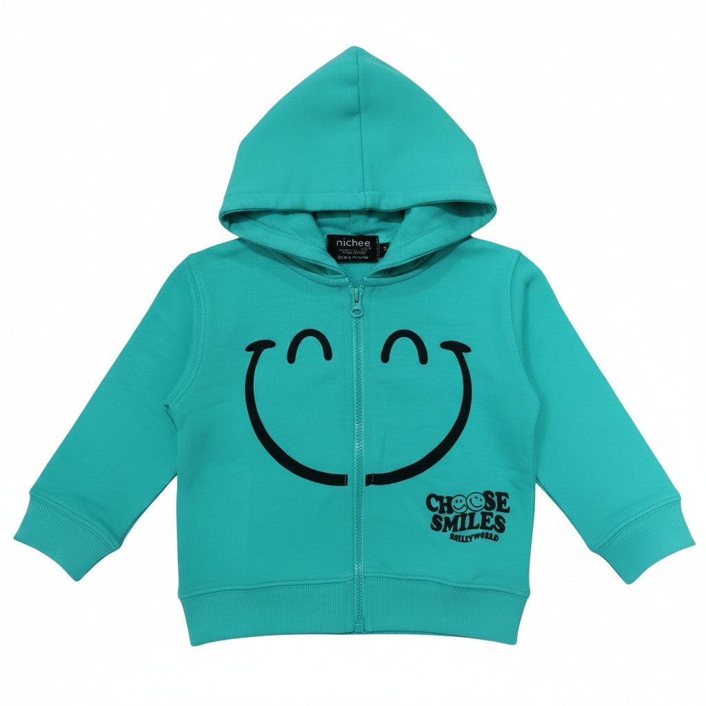 Felpa Smile Bambini con Zip - French Terry