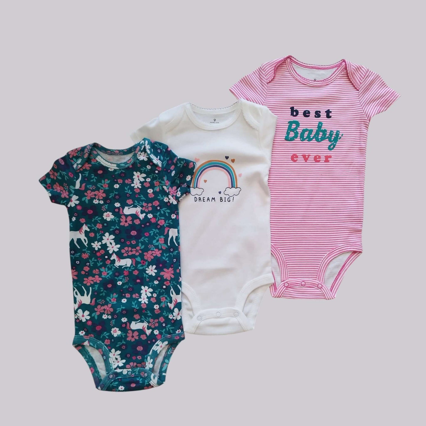 Pack 3 Body Manica Corta Neonata - Cotone 100%