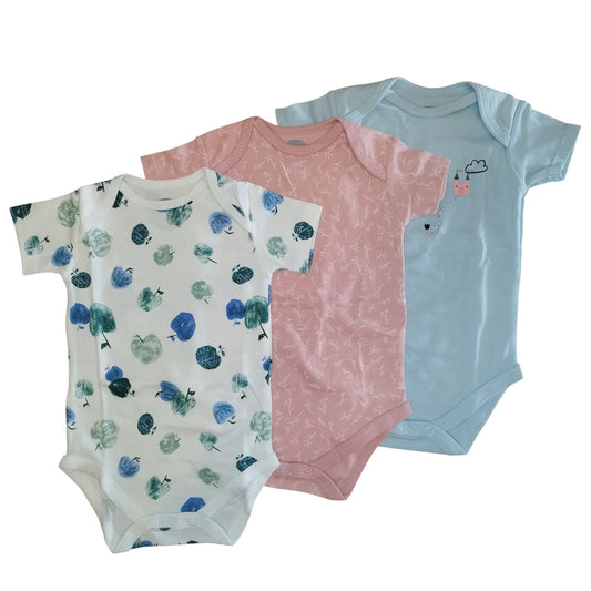 Pack 3 Body Neonata Manica Corta - Fantasie Miste