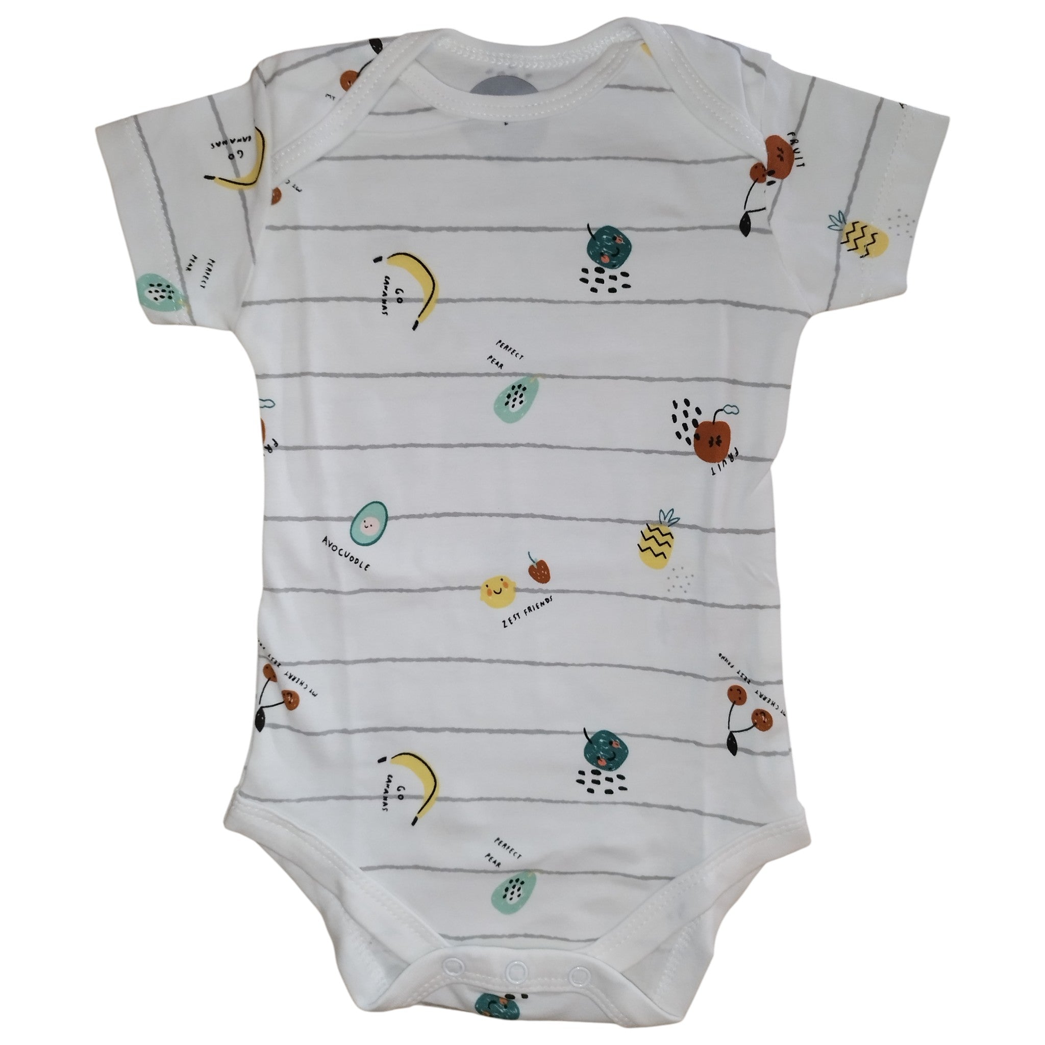 Body Neonato Unisex Manica Corta Stampa Frutta