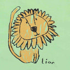 dettaglio stampa t-shirt bambino leone