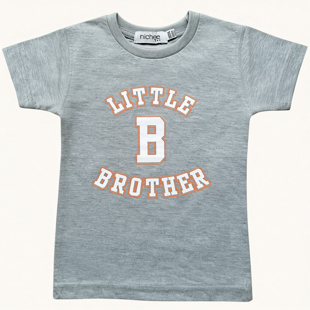 T-shirt Neonato Grigia Little Brother Manica Corta 6M-4 Anni