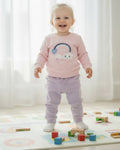 Felpa leggera girocollo bambina Arcobaleno