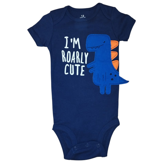 Body Neonato Blu con Stampa Dinosauro- Ultima taglia