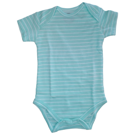 Body Neonato Unisex a Righe Verde Acqua