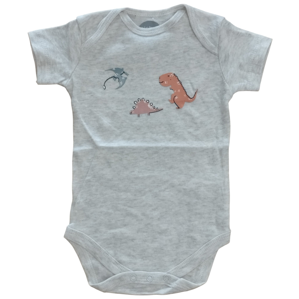 Set 3 Body Neonato Manica Corta Dinosauro e Macchine - Cotone