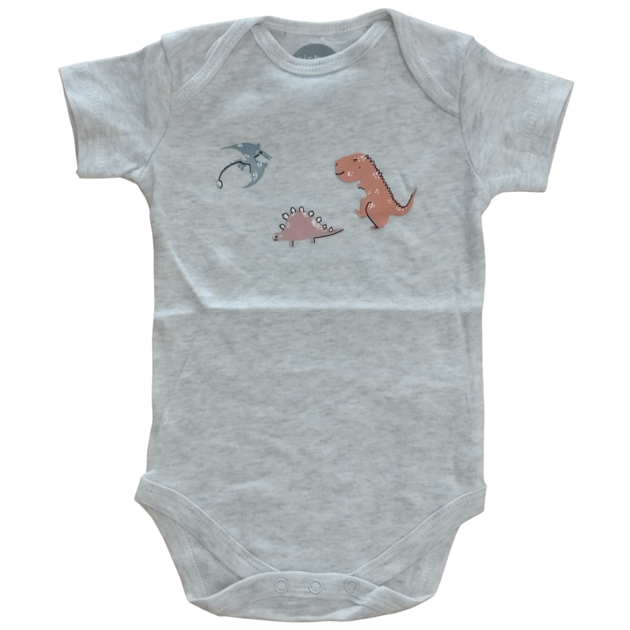 Set 3 Body Neonato Manica Corta Dinosauro e Macchine - Cotone