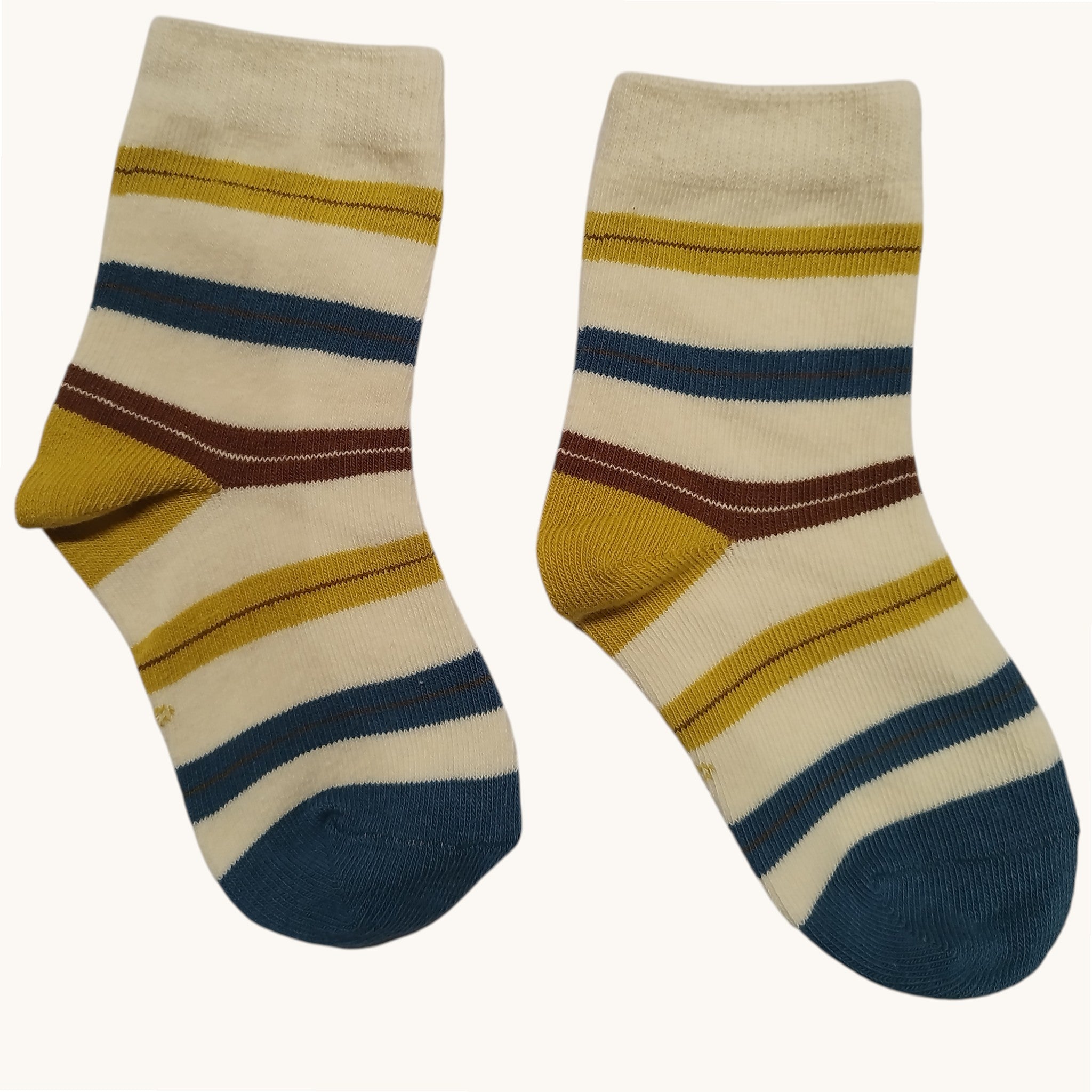 Calzini Bambini a Righe Gialle e Blu Unisex