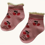 Calzini Rosa con Ciliegie Bambini