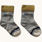 Calzini Grigi con Macchina Bambino - 100% Cotone