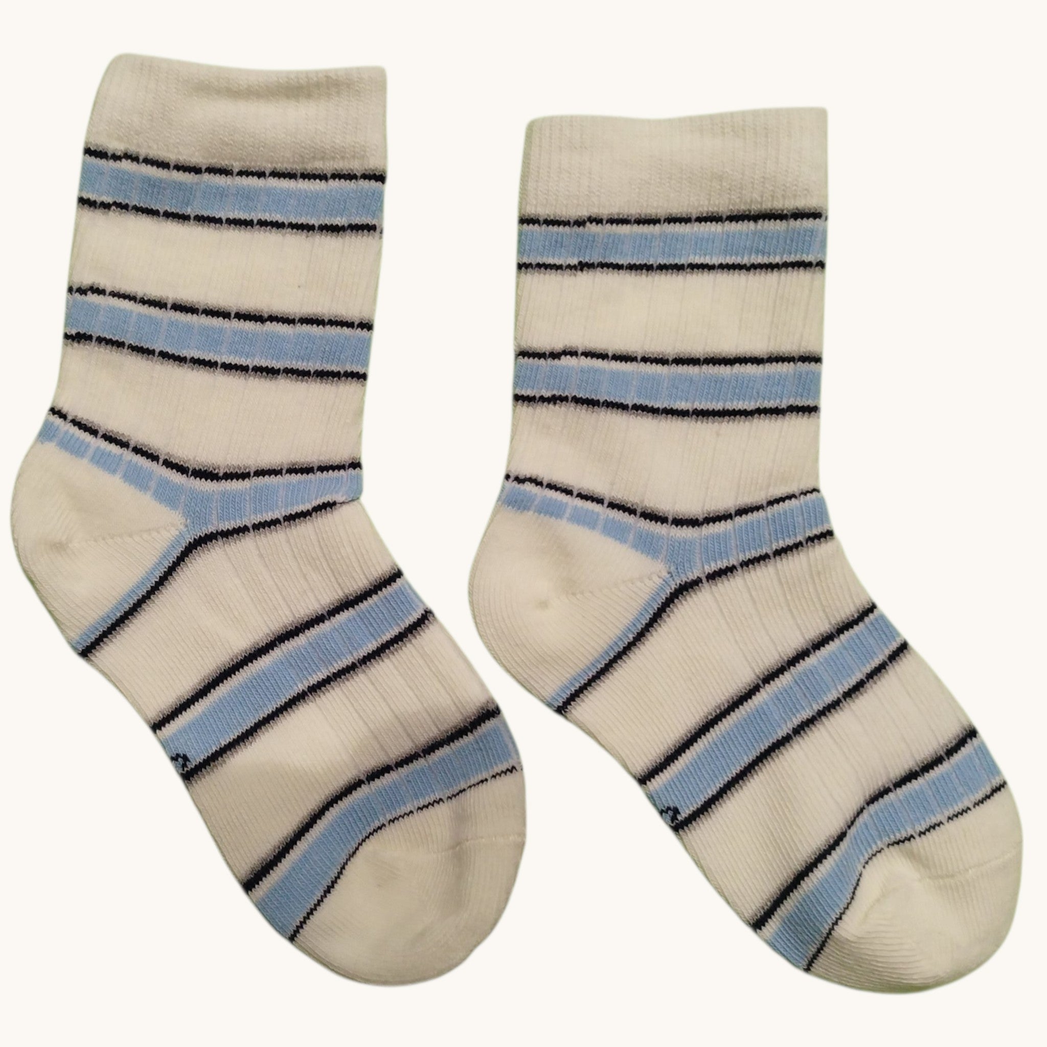 Calzini Bianchi Righe Azzurre