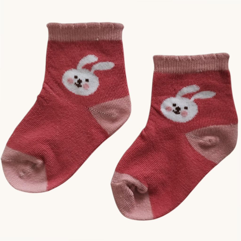 Calzini Rosa con Coniglio Bambini