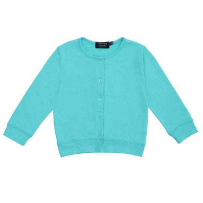 Cardigan unisex French Terry leggero con bottoni - mezza stagione 3 mesi-10 anni