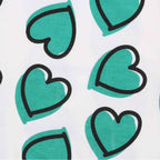 dettaglio stampa cuori verdi felpa