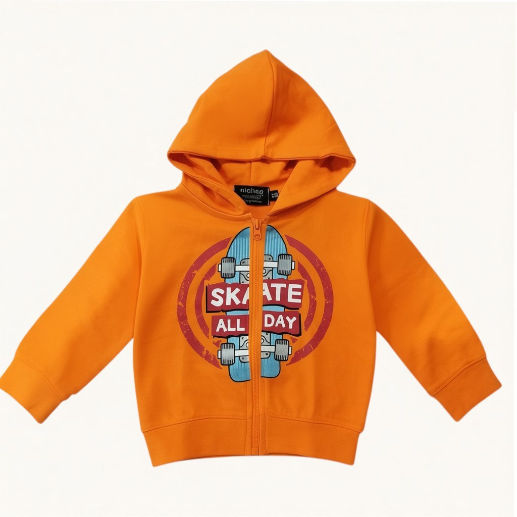 Felpa Skate Bambini con Zip - French Terry