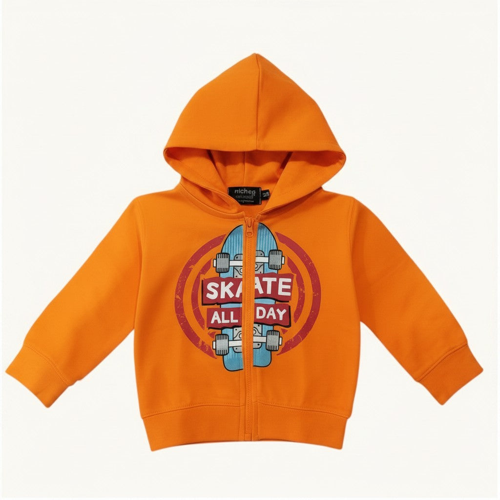 Felpa Skate Bambini con Zip - French Terry