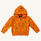 Felpa Bambini unisex Cappuccio Zip Orange Peel Pois Colorati 1-10 Anni
