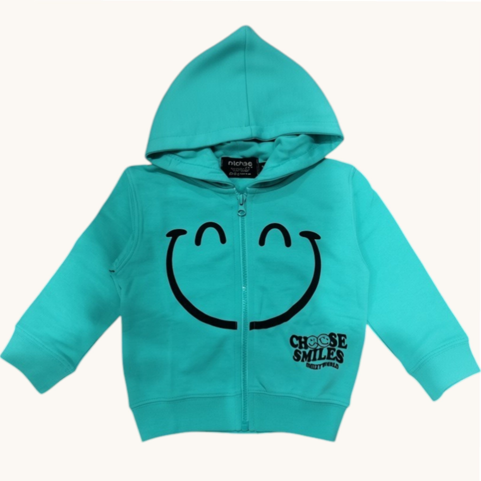 Felpa Smile Bambini con Zip - French Terry